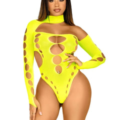 Neon Rush One-Sleeven Bodysuit | Rave Set