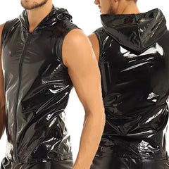 Dark Mode Men's Hooded Tank Top | Rave Set