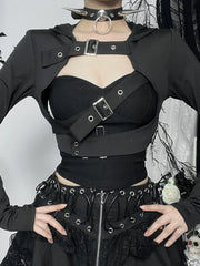 Shadowlock Buckle Hooded Top | Rave Set