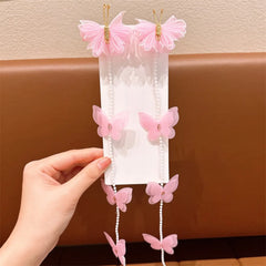 Flutter Bloom Pink Hair Tassel Clip | Rave Set