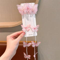 Blush Wing Pink Hair Tassel Clip | Rave Set