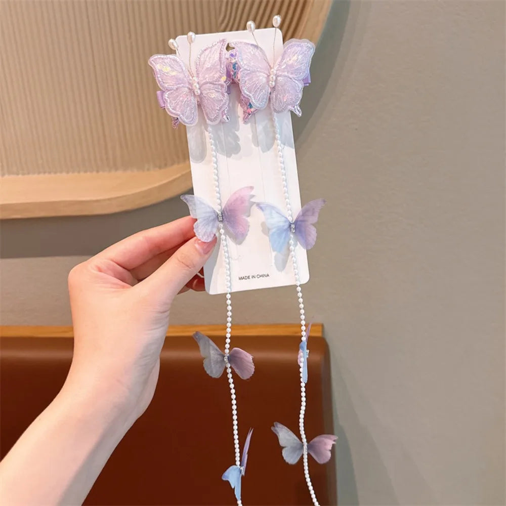 Enchanted Wing Purple Hair Tassel Clip | Rave Set