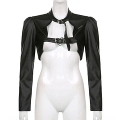 Strap Buckle Gothic Shrug | Rave Set