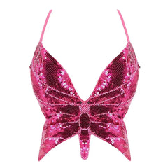 Eyes on Me Women's Rose Butterfly Top | Rave Set