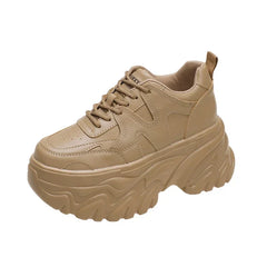 Women’s Tan Lift Platform Sneakers | Rave Set