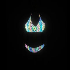 Luminet Web Reflective Bikini Set | Rave Set