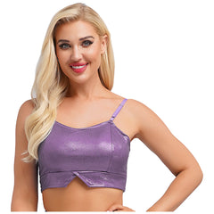 Violet Voltage Metallic Crop Top | Rave Set