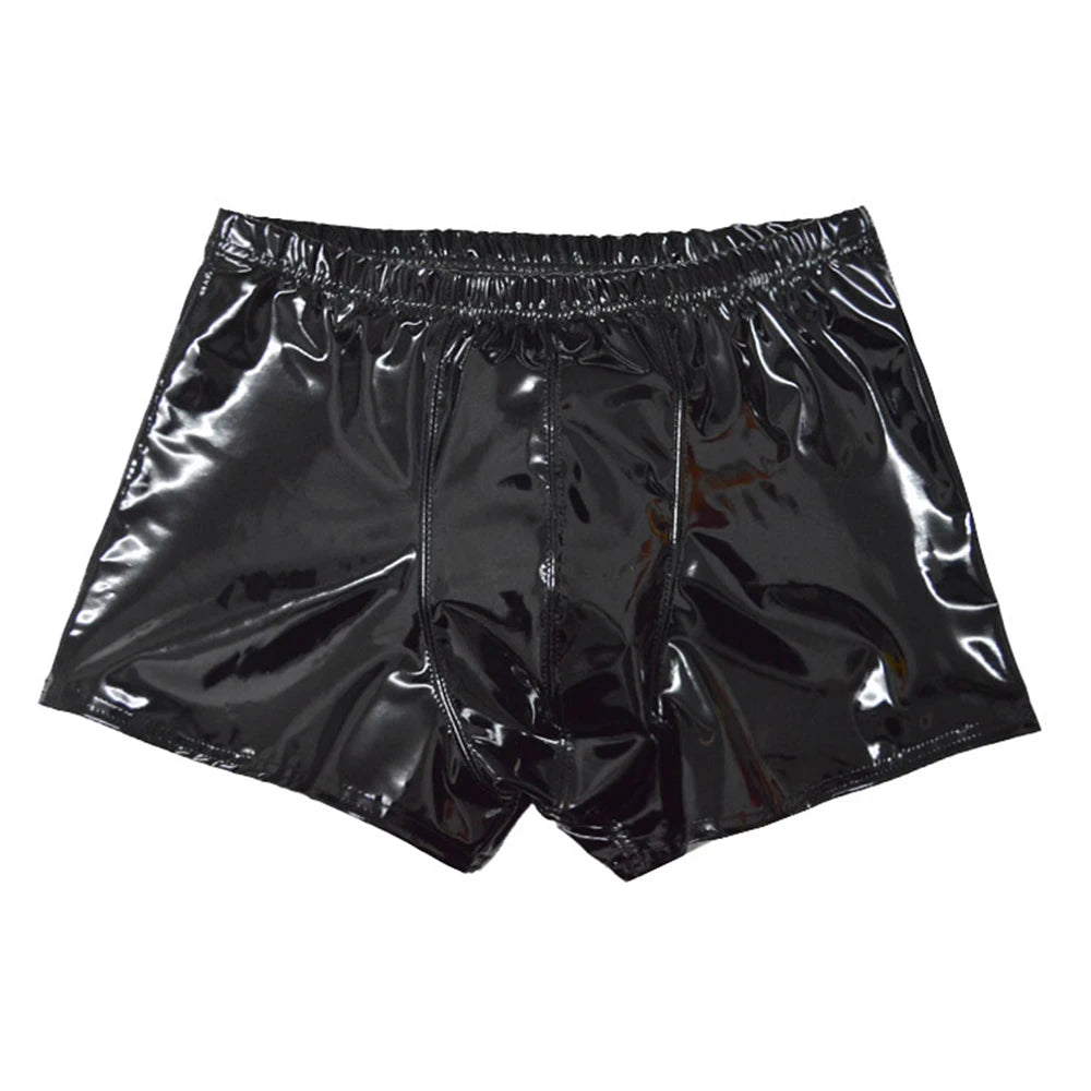Men’s Glossy Boxer Briefs Black | Rave Set