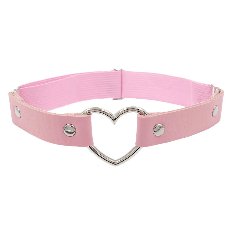 Pink Heart Buckle Thigh Garter | Rave Set