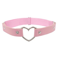 Pink Heart Buckle Thigh Garter | Rave Set