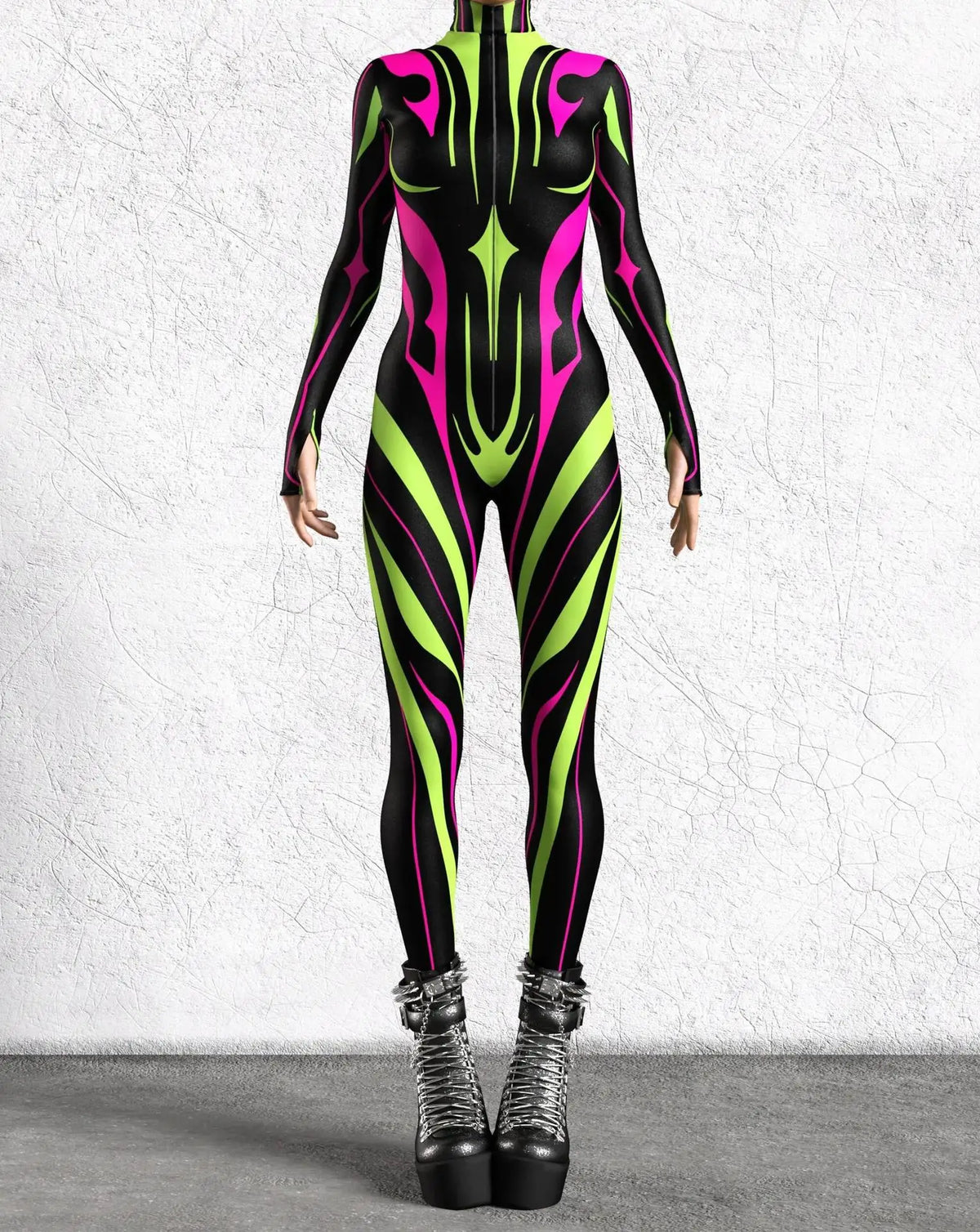Neon Surge Metallic Jumpsuit | Rave Set
