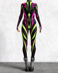 Neon Surge Metallic Jumpsuit | Rave Set