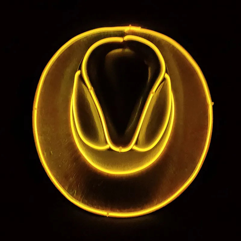 Neon Outlaw Yellow LED Cowboy Hat | Rave Set