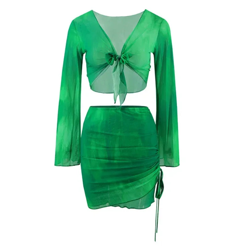Coastal Breeze Women's 2pc Skirt Set | Rave Set