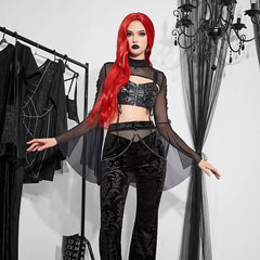 Night Enchantress Women's Mesh Shrug Top | Rave Set