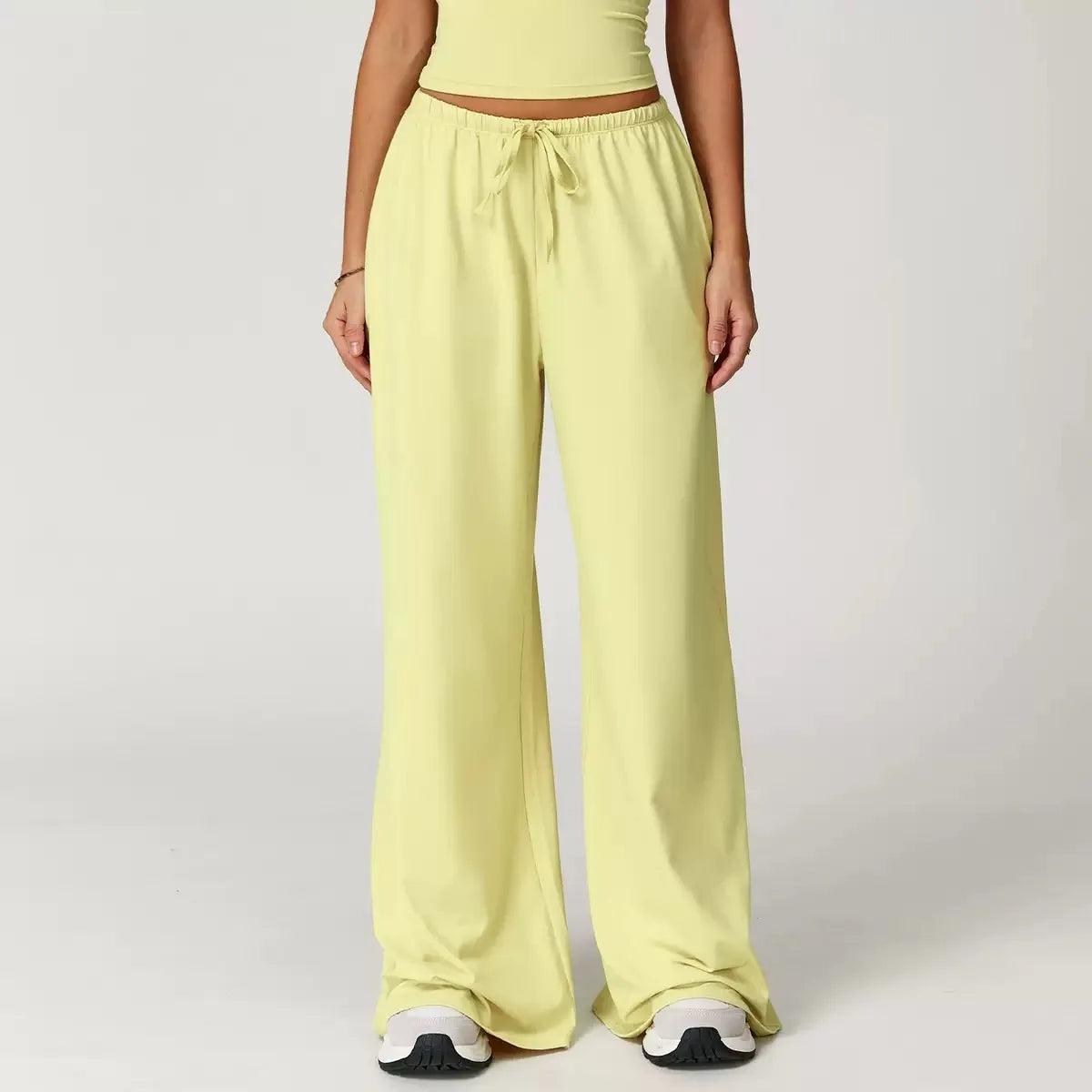 Lemon Drift Women's Wide Leg Pants | Rave Set