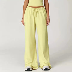 Lemon Drift Women's Wide Leg Pants | Rave Set