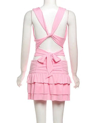 Be My Baby Women's 2pc Pink Skirt Set | Rave Set