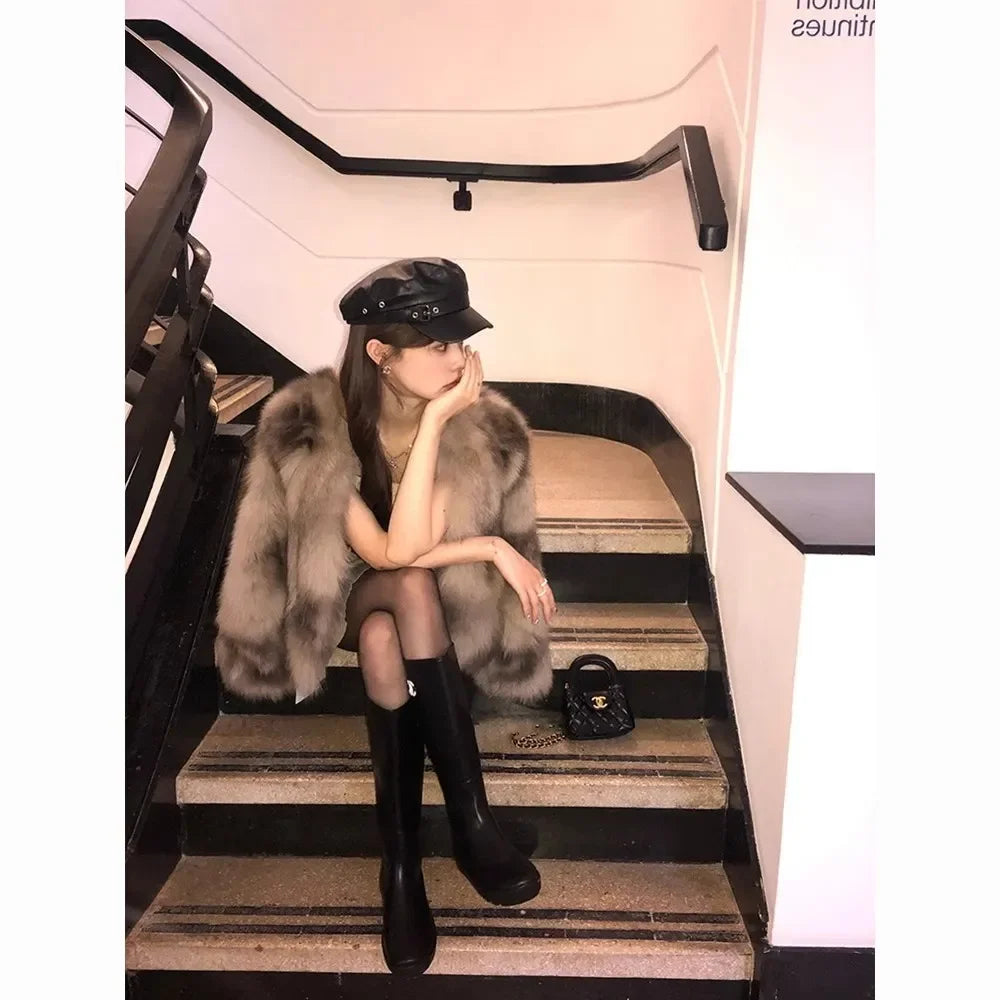 Soft Haven Women's Brown Faux Fur Jacket | Rave Set
