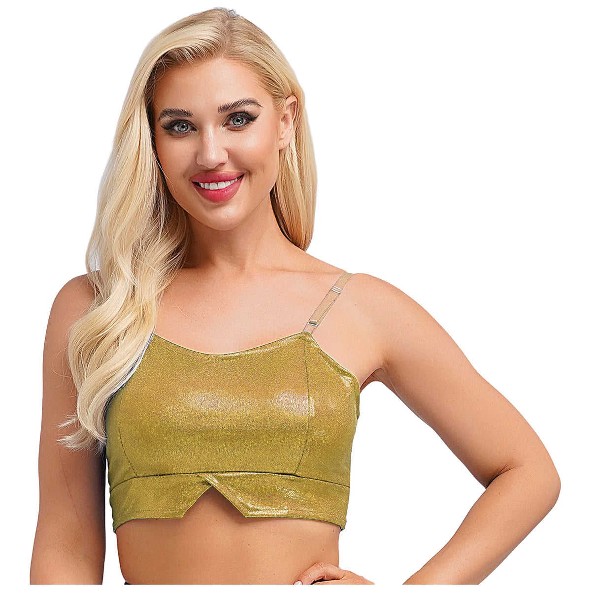 Golden Hour Metallic Crop Top | Rave Set