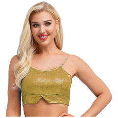Golden Hour Metallic Crop Top | Rave Set
