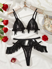 Velvet Rhythm Women’s 3pc Black Set | Rave Set
