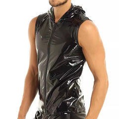 Dark Mode Men's Hooded Tank Top | Rave Set