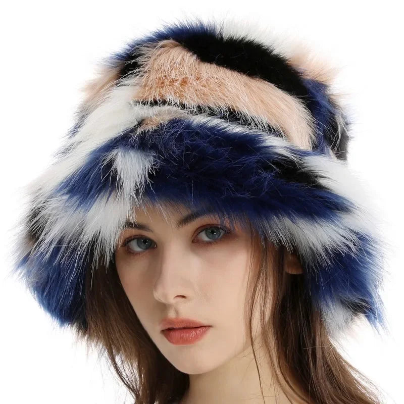 Midnight Blue Plush Bucket Hat | Rave Set