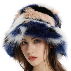 Midnight Blue Plush Bucket Hat | Rave Set
