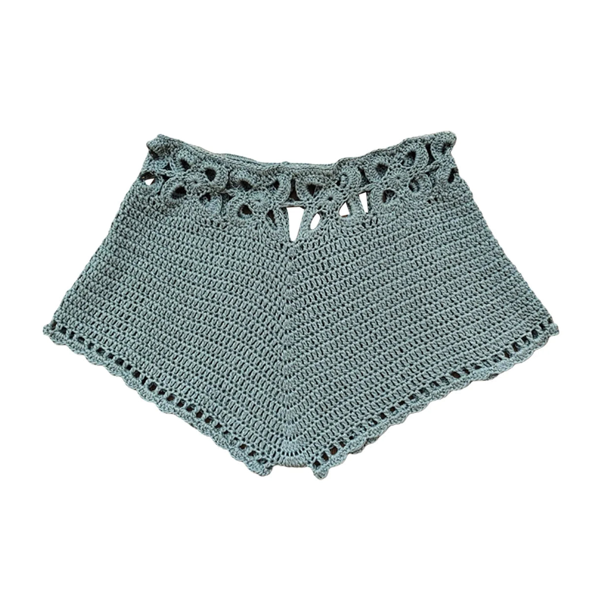 Seafoam Drift Crochet Shorts | Rave Set