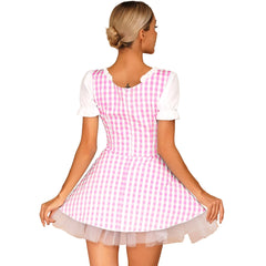 Pink Gingham Sweetheart Apron Dress | Rave Set