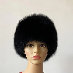 Soft Black Faux Fur Winter Hat | Rave Set