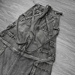 Multi Pocket Baggy Jeans for Men_Back View