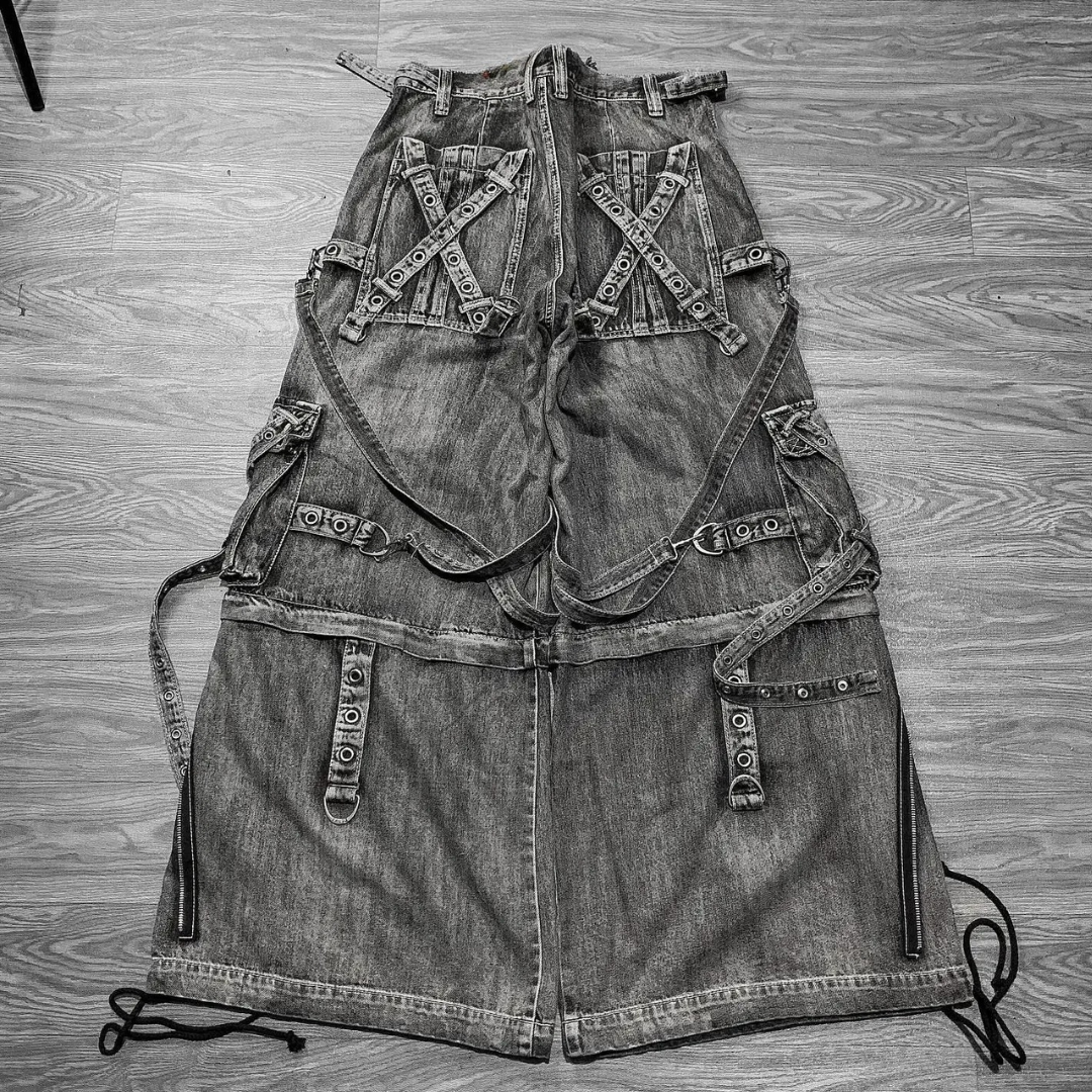 Multi Pocket Baggy Jeans for Men_Back View