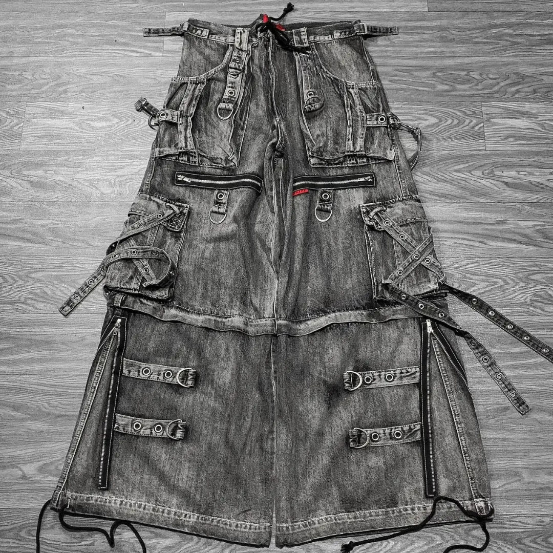 Multi Pocket Baggy Jeans for Men_Front View