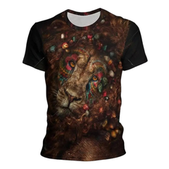 Savage Flame Men's 3D Lion Tee | Rave Set