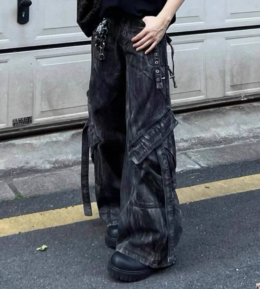 Classic High Waist Baggy Jeans for Men_Front View