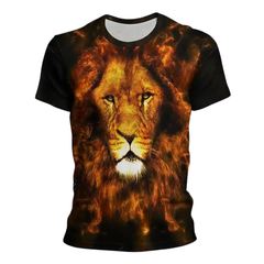 Solar Reign Men's 3D Lion Tee | Rave Set