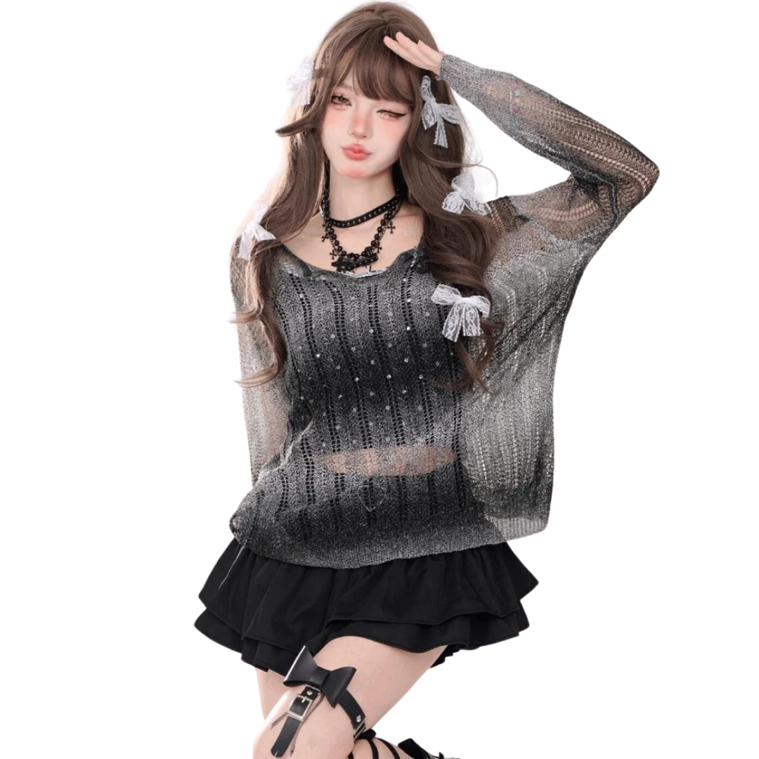 Ruffle Up Women’s Pleated Mini Skirt with Short in Black_Front View