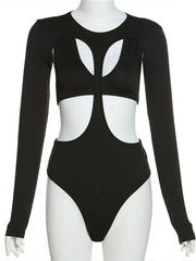 Eclipse Long Sleeve Cutout Bodysuit | Rave Set