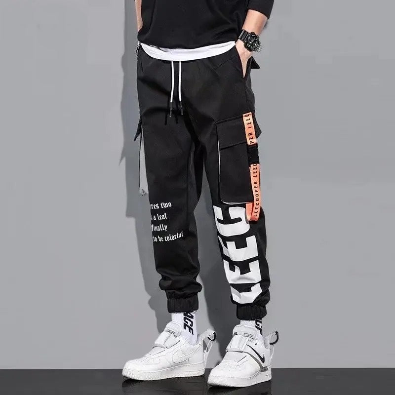 Multi Pocket Jogger Pants for Men Black | Rave Set