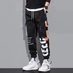 Multi Pocket Jogger Pants for Men Black | Rave Set