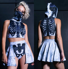 Frost Skeleton 2 Piece Costume Set | Rave Set