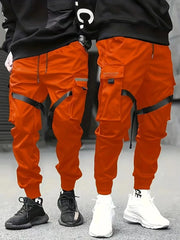 Versatile Retro Cargo Pants for Men_Front View