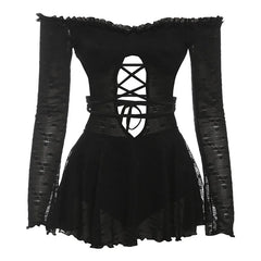 Forever In Love Black Lace Mini Dress | Rave Set