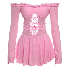 Forever In Love Pink Lace Mini Dress | Rave Set